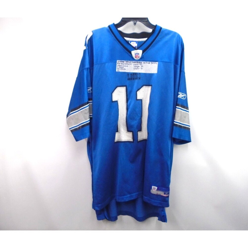 Vintage Reebok On Field Detroit Lions Football Jersey Mens XL NFL Roy Williams